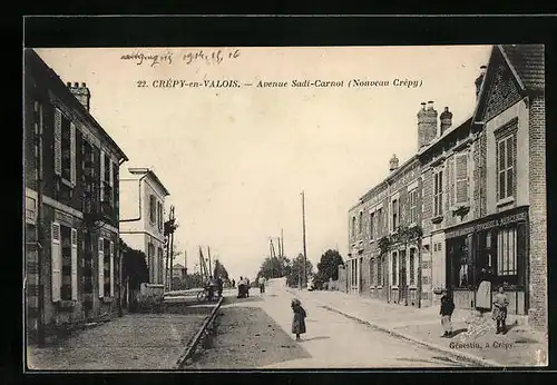AK Crépy-en-Valois, Avenue Sadi-Carnot