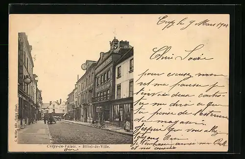 AK Crépy-en-Valois, Hotel de Ville