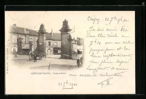 AK Crépy-en-Valois, Porte de Paris