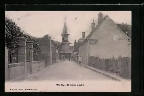 AK Vieux-Moulin, Une Rue