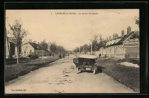 AK Lacroix-Saint-Ouen, La Route Nationale
