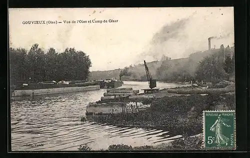 AK Gouvieux, Vue de l`Oise et Camp de César