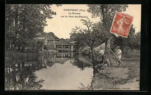 AK Gouvieux, La Nonette vue du Pont-des-Planches