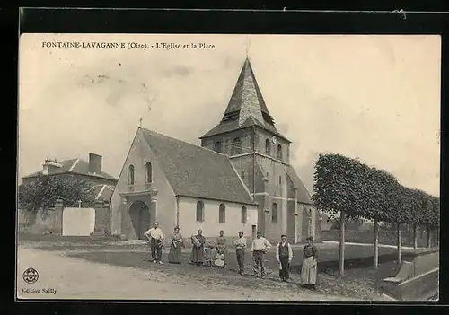 AK Fontaine-Lavaganne, L`Eglise et la Place