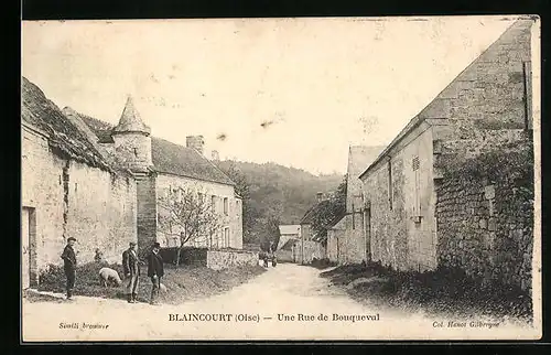 AK Blaincourt, Une Rue de Bouqueval