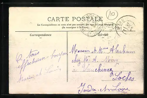 AK Méru, Vue générale, prise de la Gare