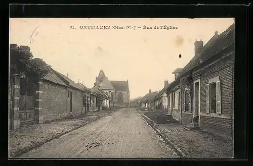 AK Orvillers, Rue de l`Eglise