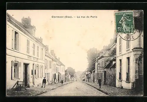 AK Clermont, La rue de Paris