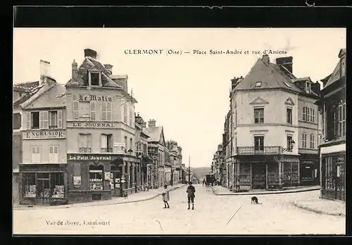 AK Clermont, Place Saint-André et rue d`Amiens