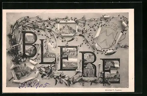 AK Blere, Vue Generale, Le Nouveau Pont, L`Eglise, Lusine Electrique