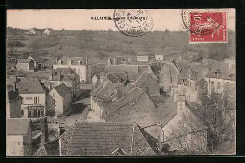 AK Villaines, Vue du Bourg