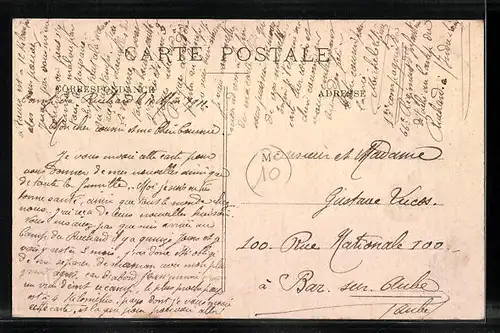 AK Villaines, Vue du Bourg