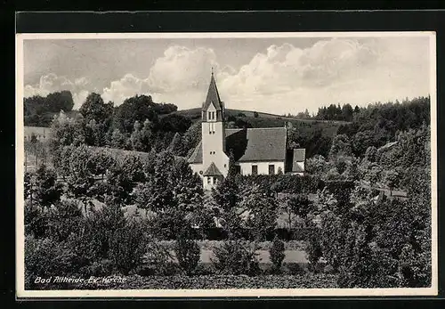 AK Bad Altheide, Blick auf die evangel. Kirche