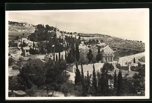 AK Jerusalem, Oelberg mit Garten Gethsemane