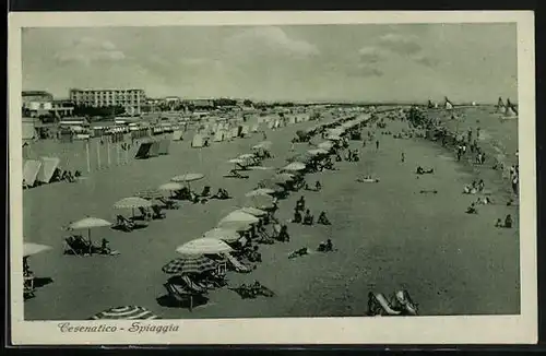 AK Cesenatico, Spiaggia, Strandleben mit Badegästen
