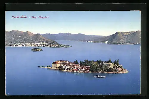 AK Isola Bella, Blick auf die Insel im Lago Maggiore