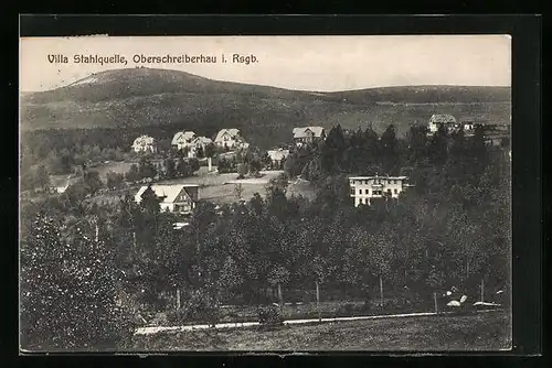 AK Schreiberhau i. Rsgb., Blick auf die Villa Stahlquelle