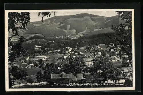 AK Brückenberg i. Rsgb., Totale mit Blick n. d. Tafelstein