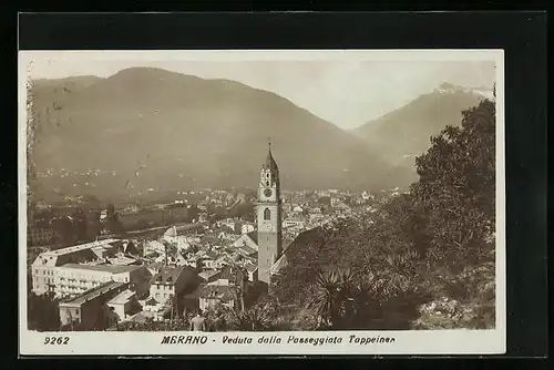 AK Merano, Veduta dalla Passeggiata Tappeiner