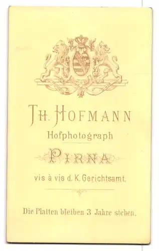 Fotografie Th. Hofmann, Pirna, Kleines Kind im hübschen Kleid