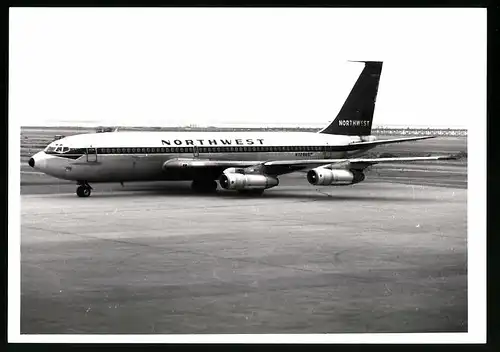 Fotografie Flugzeug Boeing 707 Jumbojet, Passagierflugzeug Northwest, Kennung N726US
