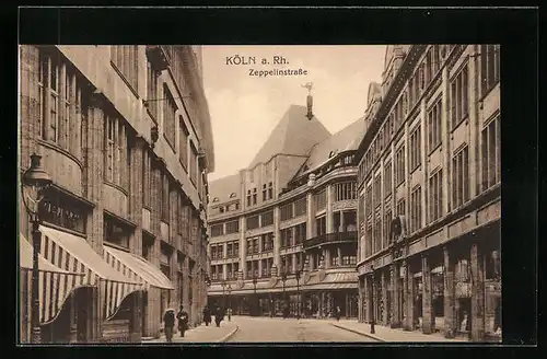 AK Köln, Geschäfte in der Zeppelinstrasse