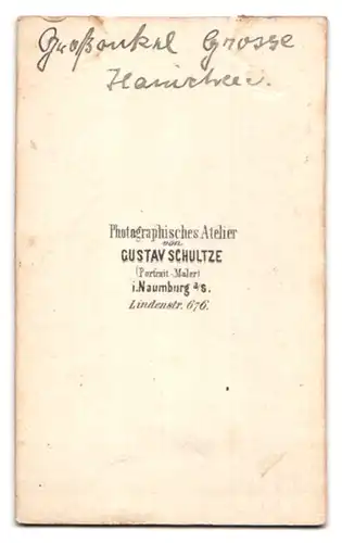 Fotografie Gustav Schultze, Naumburg a. S., Lindenstr. 676, Herr Grosse im Anzug mit grauem Vollbart