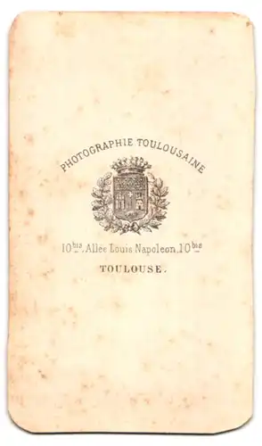 Fotografie Photographie Toulousaine, Toulouse, Allee Louis-Napoleon 10, Herr M. David-Baux im karierten Anzug, Zylinder