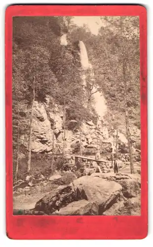 Fotografie unbekannter Fotograf, Ansicht Trusetal, Blick auf den Trusentaler Wasserfall