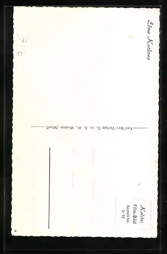 AK Schauspielerin Elma Karlowa posiert mit einem Seil, Autograph