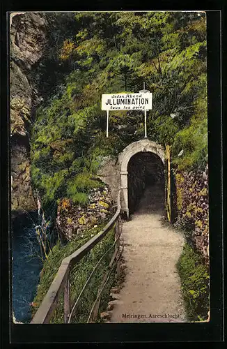 AK Meiringen, Höhle in der Aareschlucht