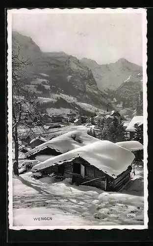 AK Wengen, Ortsansicht im Winter