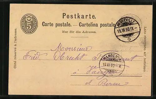 Vorläufer-AK Neuchatel, 1890, Chocolat Suchard, Soufflé d`amandes au chocolat