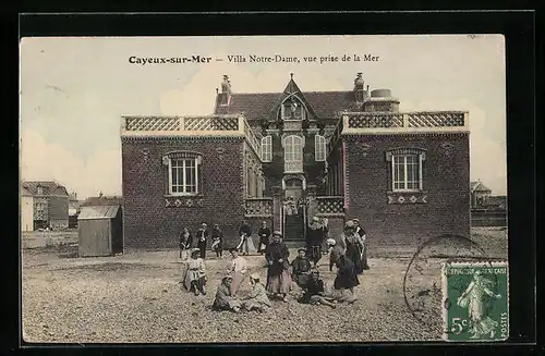 AK Cayeux-sur-Mer, Ville Notre-Dame, vue prise de la Mer