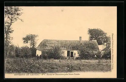 AK Crotoy, Enclos et Chaumiere pres Saint-Firmin