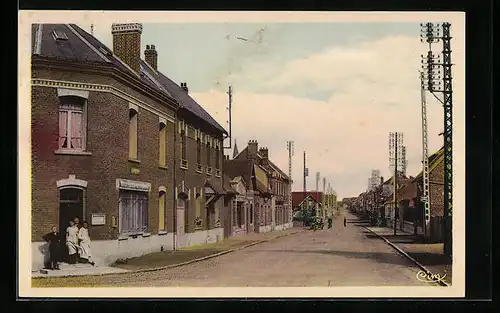 AK Epehy, la Poste et la Grande Rue