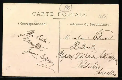 AK Escarbotin, Rue du Commerce, côté de la Place, Strassenpartie