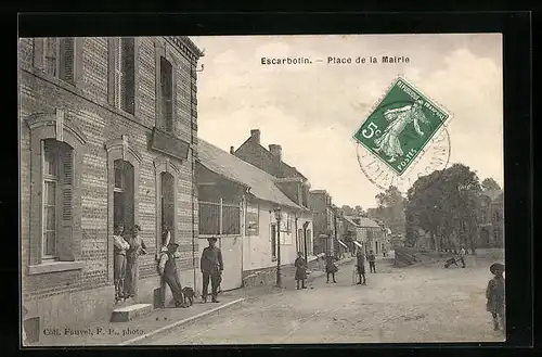 AK Escarbotin, Place de la Mairie