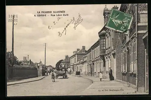 AK Corbie, Rue Léon Curé, Strassenpartie