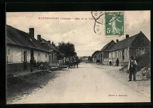 AK Hattencourt, Rue de la Villette, Strassenpartie