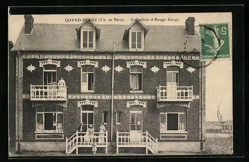 AK Quend-Plage, Coquelicot et Rouge Gorge