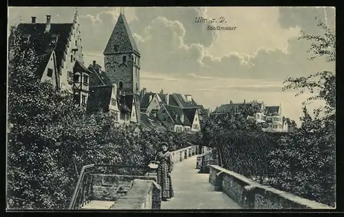 AK Ulm a. D., Stadtmauer