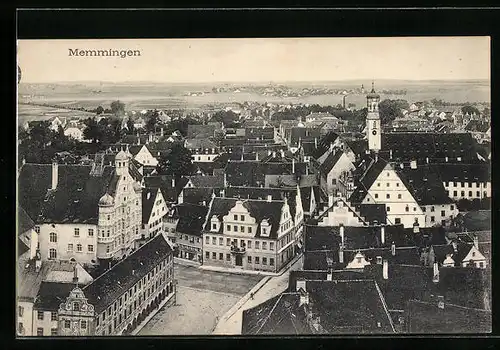 AK Memmingen, Teilansicht mit Strassenpartie