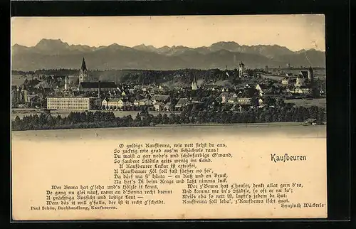 AK Kaufbeuren, Teilansicht mit Kirche