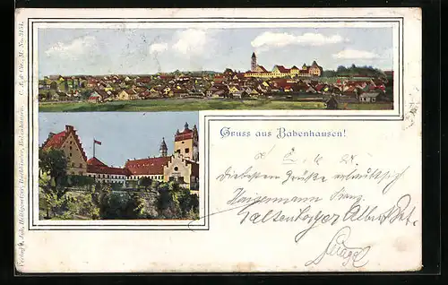 AK Babenhausen, Teilansicht, Schloss