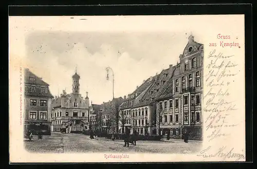 AK Kempten, Gebäude am Rathausplatz