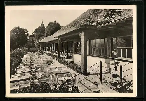 AK Langenburg, Schloss-Café im Rosengarten
