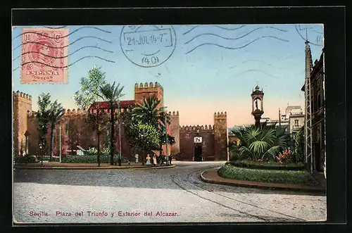 AK Sevilla, Plaza del Triunfo y Exterior del Alcazar