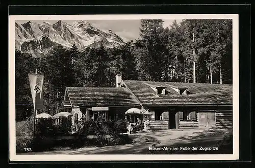 AK Eibsee, Gasthaus Eibsee-Alm am Fusse der Zugspitze