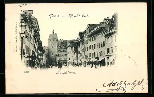AK Waldshut, Hauptstrasse mit Tor